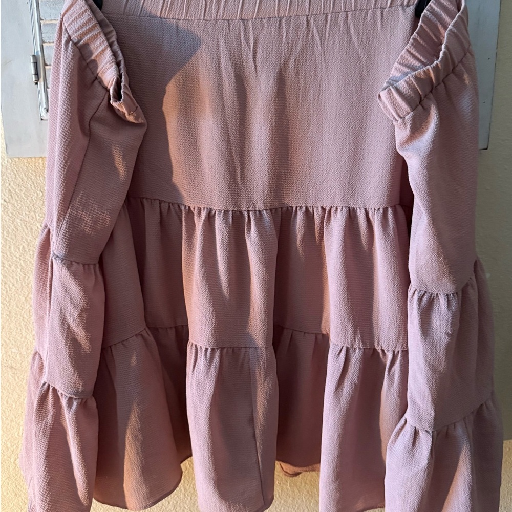 Loralette Dusty Rose Skirt with Ruffles